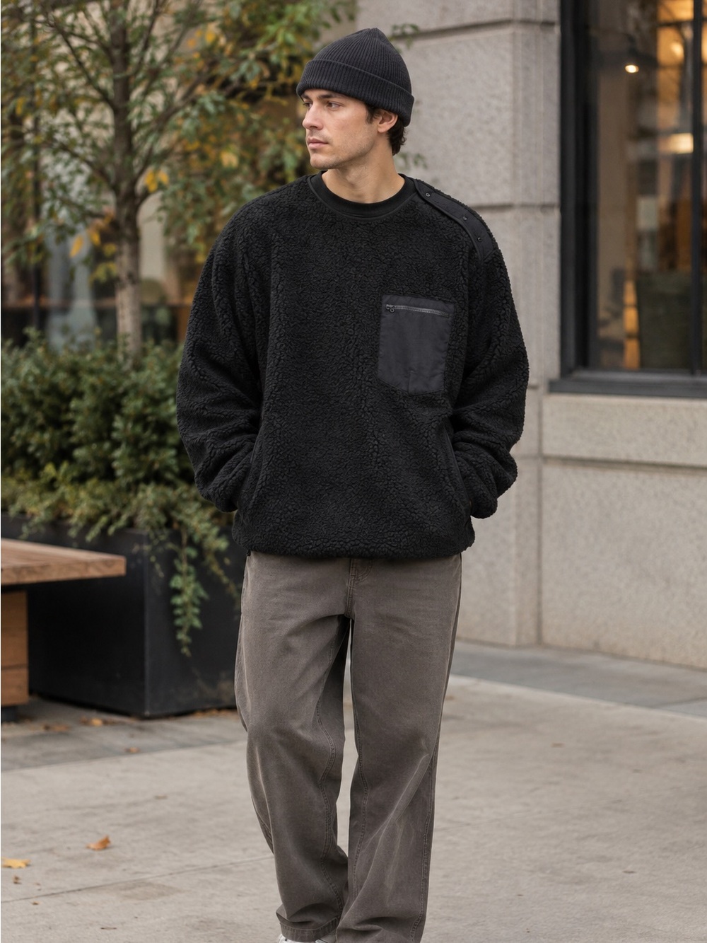 Uniqlo x Engineered Garments Fleece Pullover Large Sherpa
